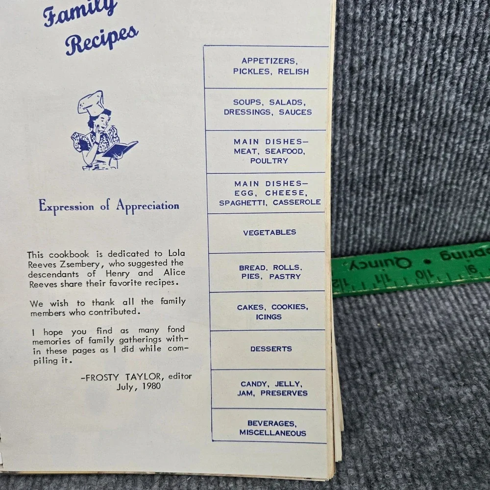 Favorite Recipes Cookbook by Frosty Taylor Spiral Bound Well Loved